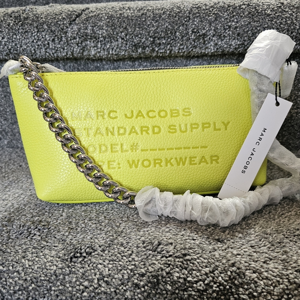 Marc Jacobs Yellow Clutch with Chain Strap